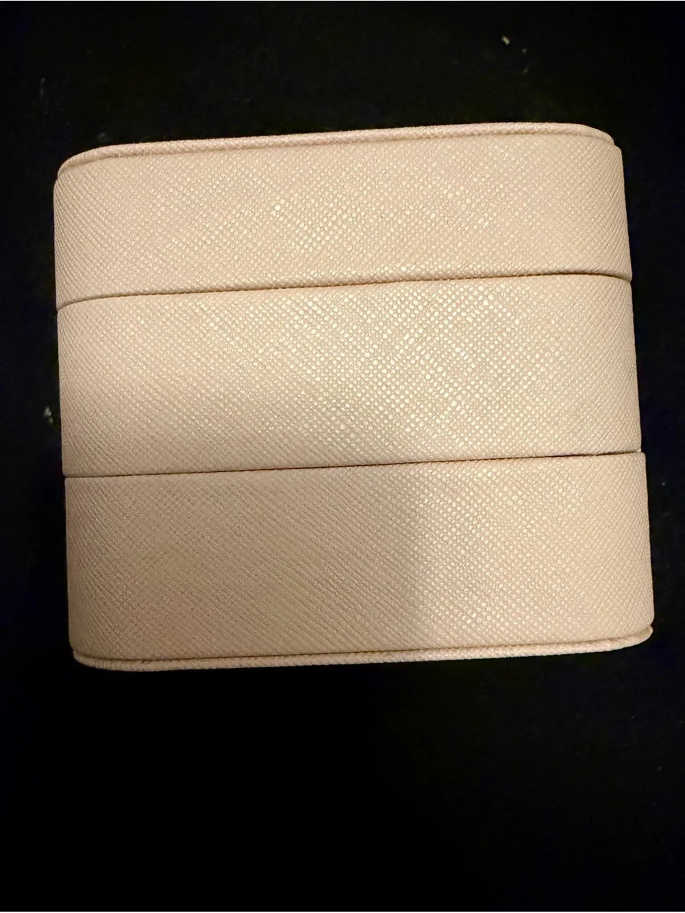 Compact Pale Pink Jewelry Case with Gold Hardware NEW